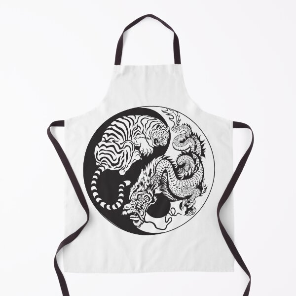 Item preview, Chinese Tiger and Dragon | Yin and Yang Design | Line Art designed and sold by offbranddesign.