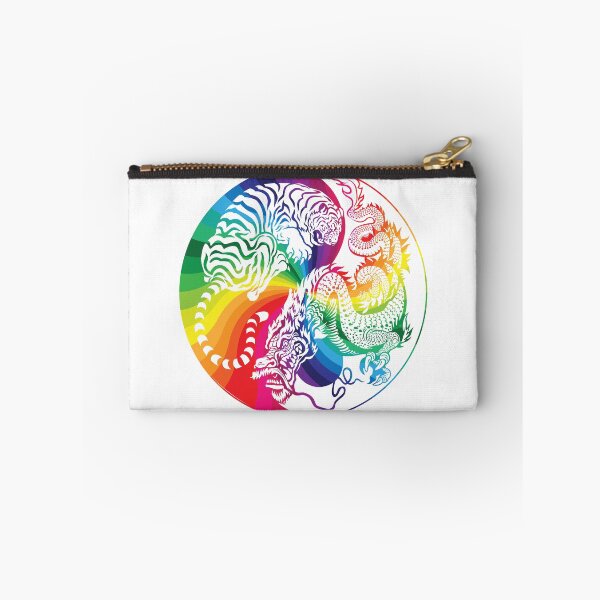 Item preview, Chinese Tiger and Dragon | Yin and Yang Design | Rainbow Swirl designed and sold by offbranddesign.
