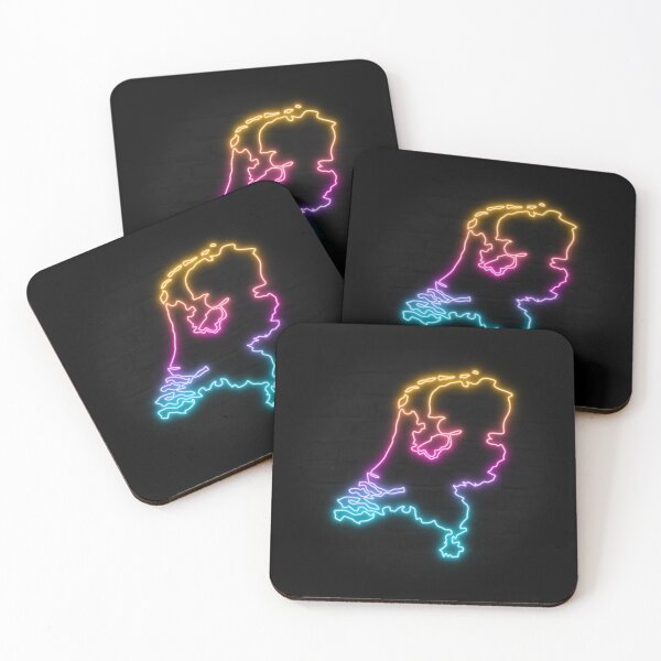 Item preview, Netherlands Neon Outline - Retrowave Multicolor Glow designed and sold by dylanxh.