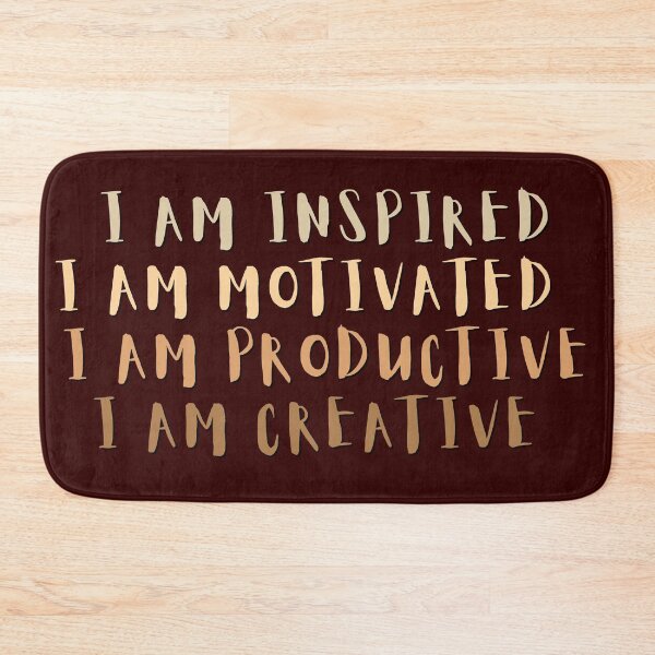 Item preview, I AM INSPIRED. I AM MOTIVATED. I AM PRODUCTIVE. I AM CREATIVE designed and sold by BrownGirlMantra.