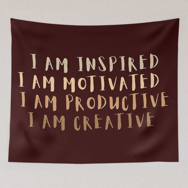 Item preview, I AM INSPIRED. I AM MOTIVATED. I AM PRODUCTIVE. I AM CREATIVE designed and sold by BrownGirlMantra.