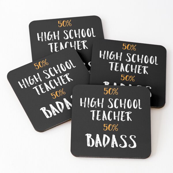 Item preview, 50% High School Teacher  50% Badass Coworker gift designed and sold by Gordon Nelson.