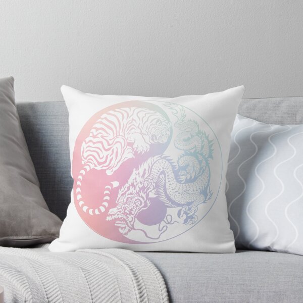 Item preview, Chinese Tiger and Dragon | Yin and Yang Design | Pastel Gradient designed and sold by offbranddesign.
