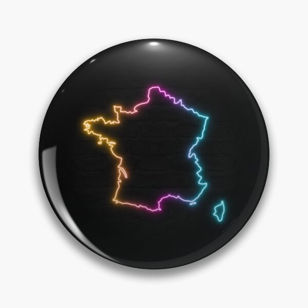 Item preview, France Neon Outline - Retrowave Multicolor Glow designed and sold by dylanxh.