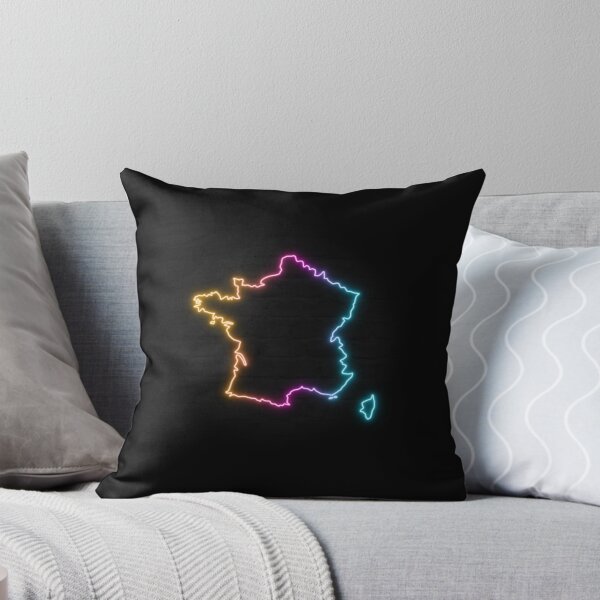 Item preview, France Neon Outline - Retrowave Multicolor Glow designed and sold by dylanxh.