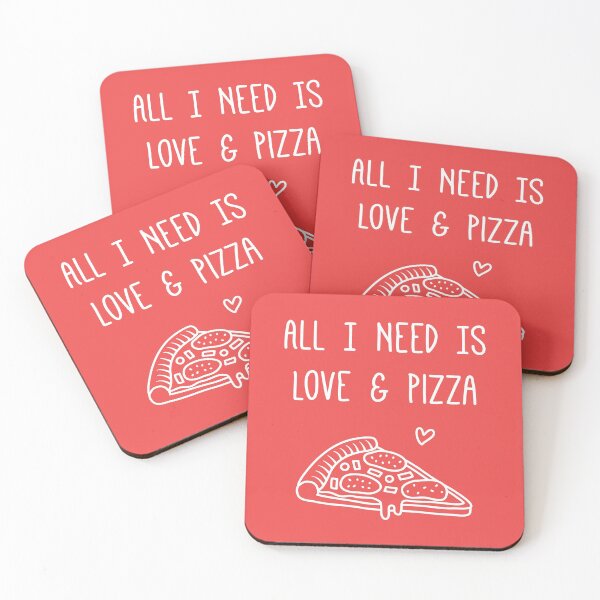 Item preview, All I Need is Love and Pizza White Doodle designed and sold by rustydoodle.