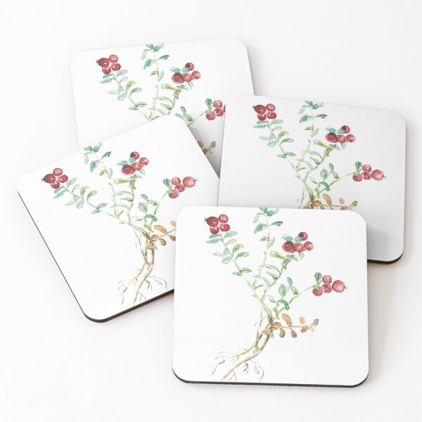 Item preview, Red forest berries watercolor original designed and sold by BeeTartprints.