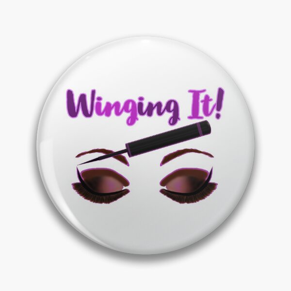 Item preview, Winging It! Winged Liquid Eyeliner Makeup Pun designed and sold by ArtByLM.