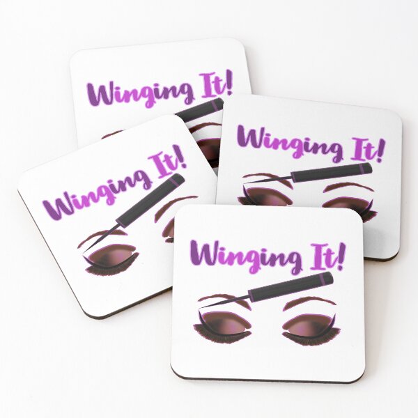 Item preview, Winging It! Winged Liquid Eyeliner Makeup Pun designed and sold by ArtByLM.