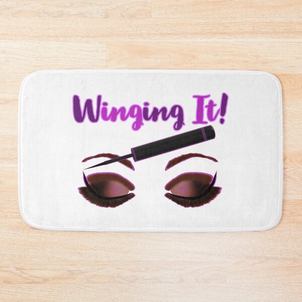 Item preview, Winging It! Winged Liquid Eyeliner Makeup Pun designed and sold by ArtByLM.
