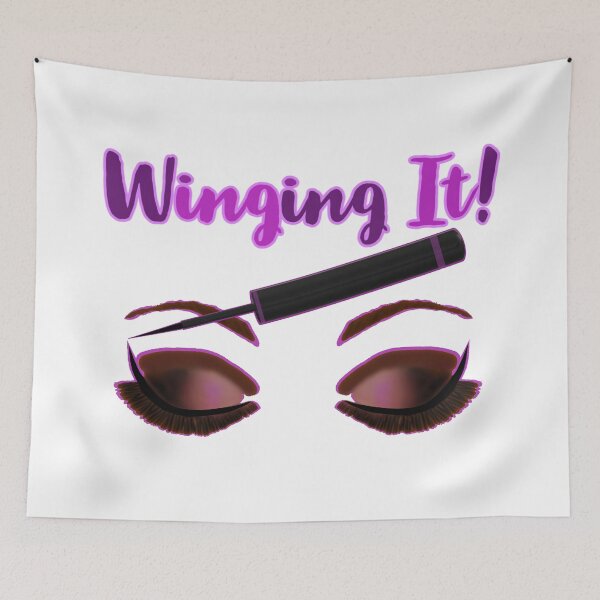 Item preview, Winging It! Winged Liquid Eyeliner Makeup Pun designed and sold by ArtByLM.