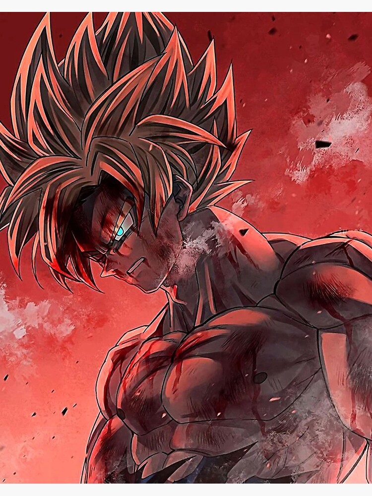 Lámina rígida «Goku enojado» de LiuLing | Redbubble
