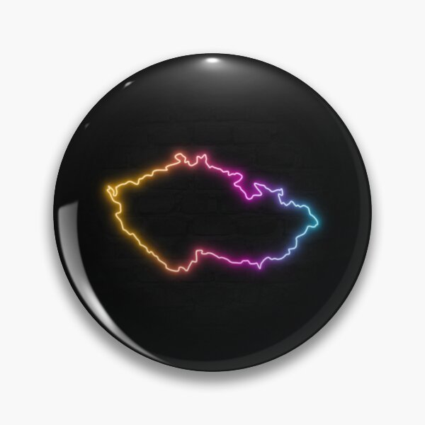 Item preview, Czechia Neon Outline - Retrowave Multicolor Glow designed and sold by dylanxh.