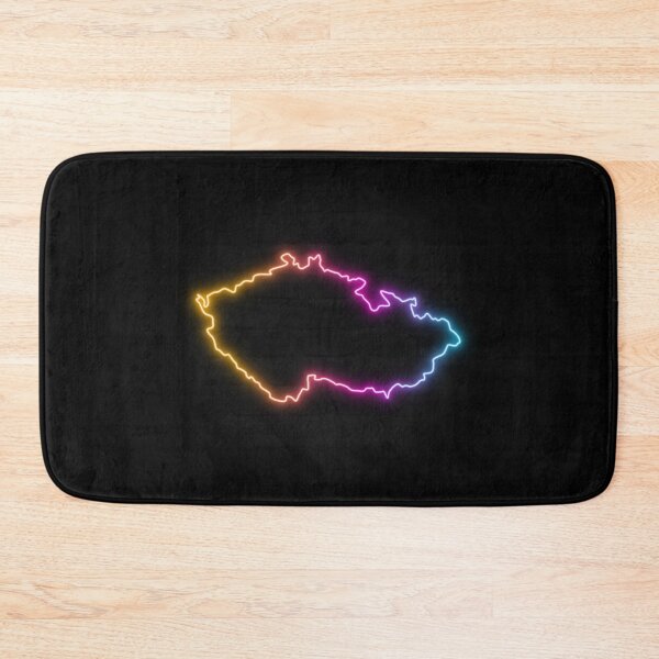 Item preview, Czechia Neon Outline - Retrowave Multicolor Glow designed and sold by dylanxh.