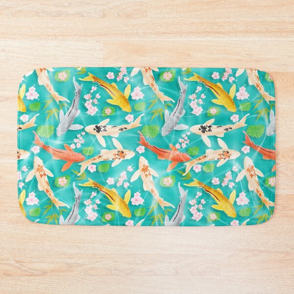 Item preview, koi fish yin yang with bamboo water background lotus flower designed and sold by My-Best-Life.