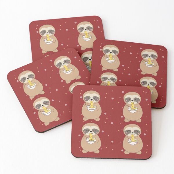 Item preview, Kawaii sloth eating too much ramen designed and sold by galax-C.