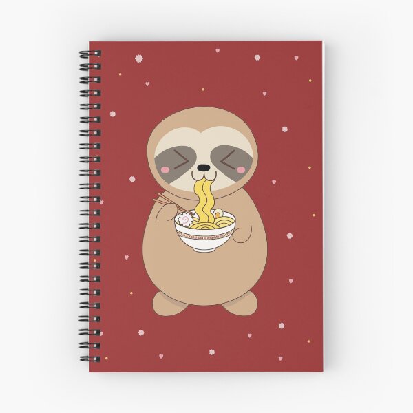 Item preview, Kawaii sloth eating too much ramen designed and sold by galax-C.