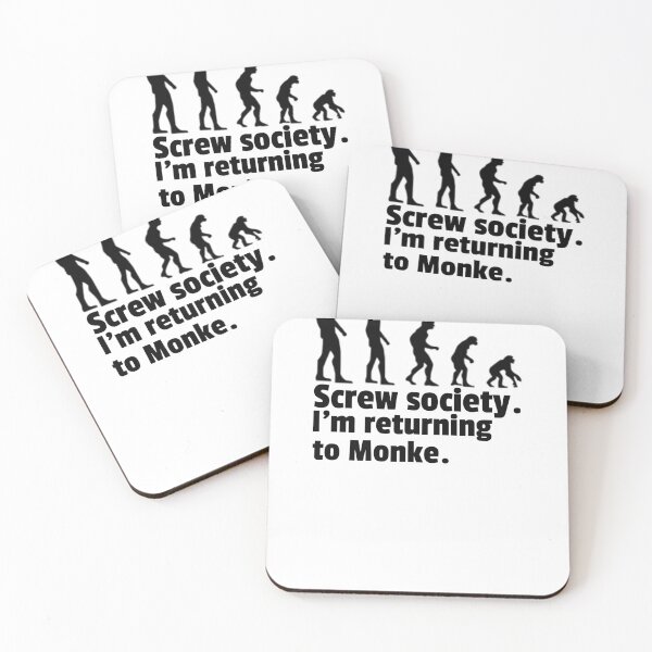 Item preview, Screw society. I'm returning to Monke. designed and sold by CocoAndMore.
