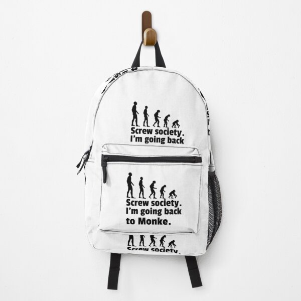 Item preview, Screw society. I'm going back to Monke. designed and sold by CocoAndMore.