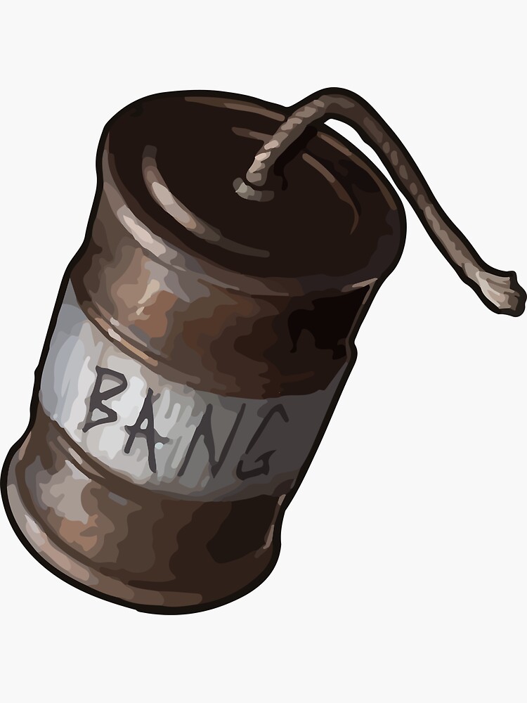 "Bean Can Grenade Rust Game" Sticker by PandaMonium Redbubble