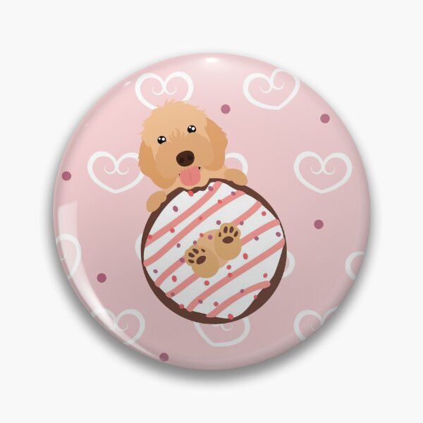 Item preview, Love Apricot Cream Cockapoo Cavapoo Cavoodle Dog and Donut designed and sold by Lulupainting.