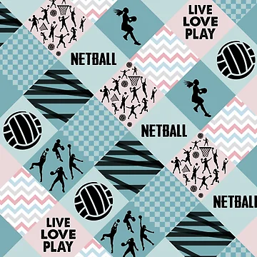 Artwork thumbnail, NETBALL PATTERN CROSS by rentcode