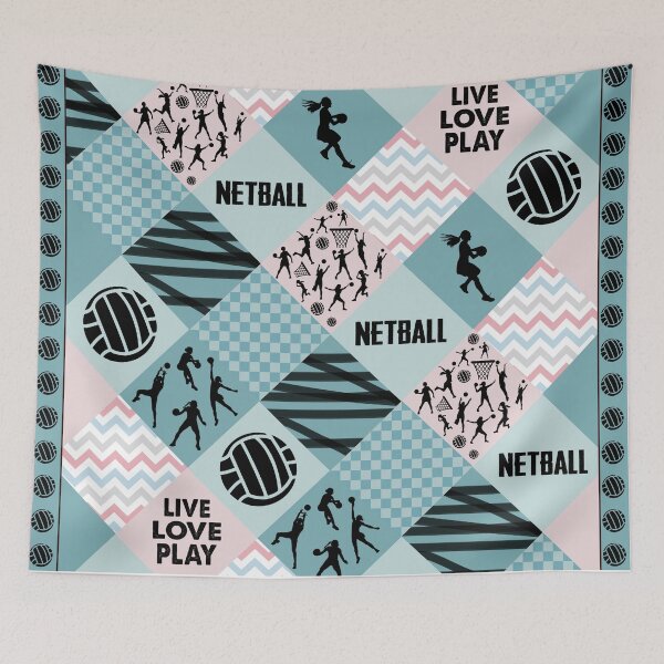 Item preview, NETBALL PATTERN CROSS designed and sold by rentcode.