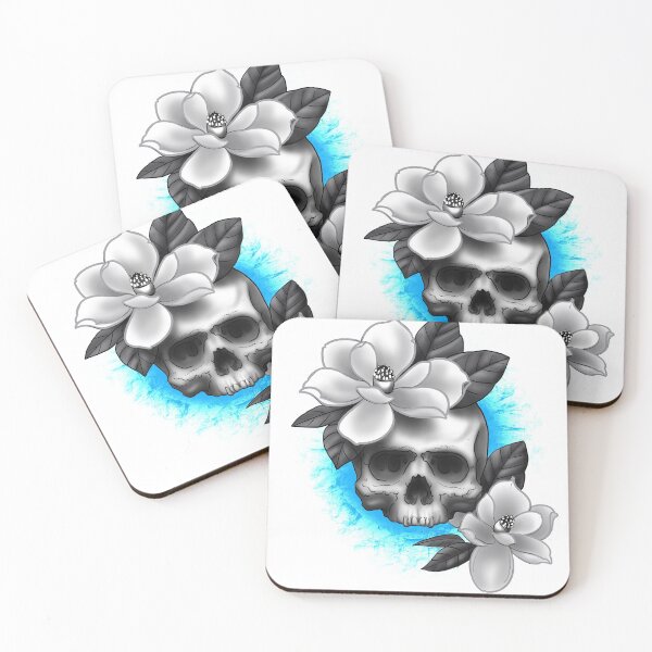 Item preview, Magnolia Skull designed and sold by MetroInk.