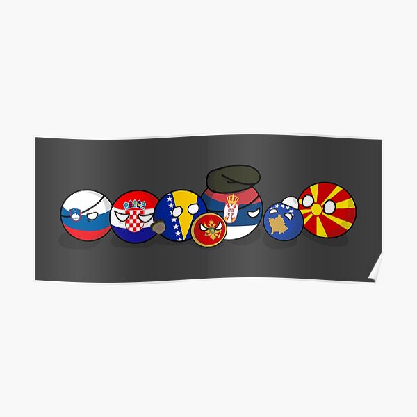Polandball - Jugoslawien Familienporträt Poster