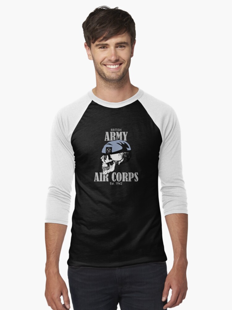 Imagen 1 de 3, Camiseta ¾ estilo béisbol con la obra Cuerpo Aéreo del Ejército (en dificultades), diseñada y vendida por StrongVlad.