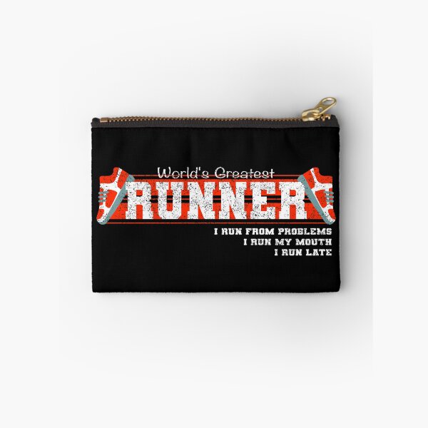 Item preview, World's Greatest Runner: I run from problems, I run my mouth, I run late designed and sold by Happy Puppy Print On Demand.
