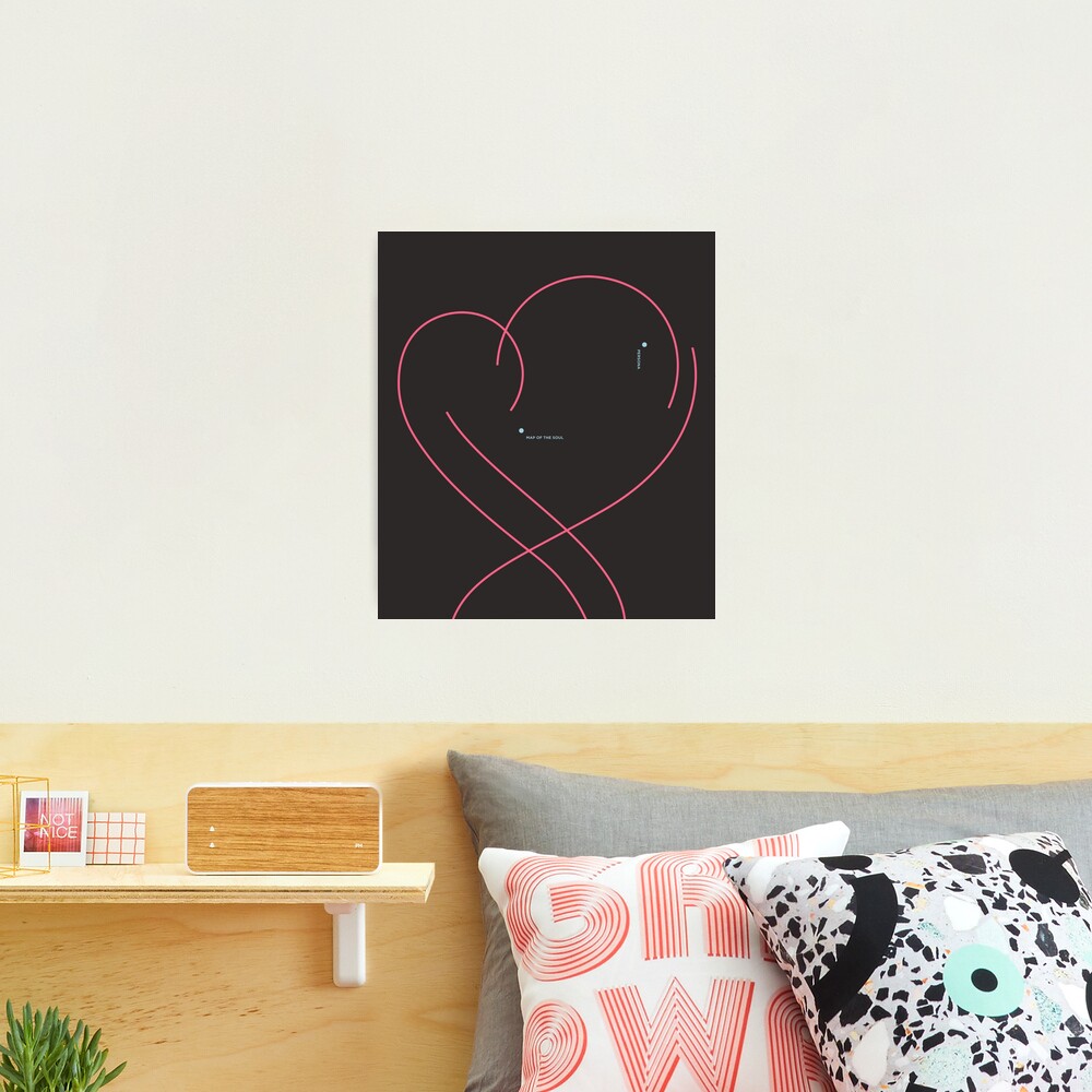 BTS Map of the Soul - Heart Line Art