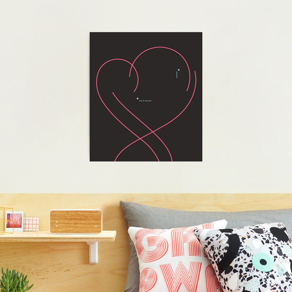 BTS Map of the Soul - Heart Line Art