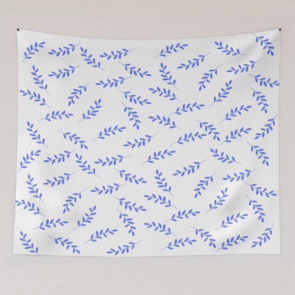 Item preview, Blue Leaves pattern,botanical design designed and sold by Kritika 99.