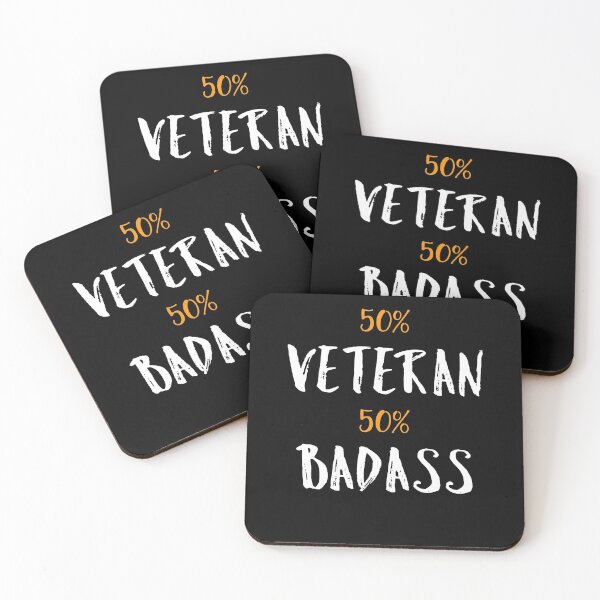 Item preview, 50% Veteran 50% Badass Coworker gift designed and sold by Gordon Nelson.