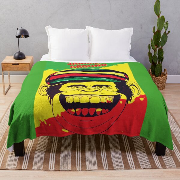 Item preview, Jammin around Jamaican monkey designed and sold by AJSkinnerPrints.