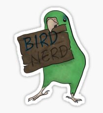 Bird Nerd (Green) Sticker