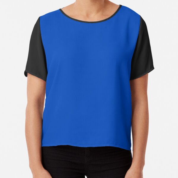 Chroma Blue Key Chiffon Top