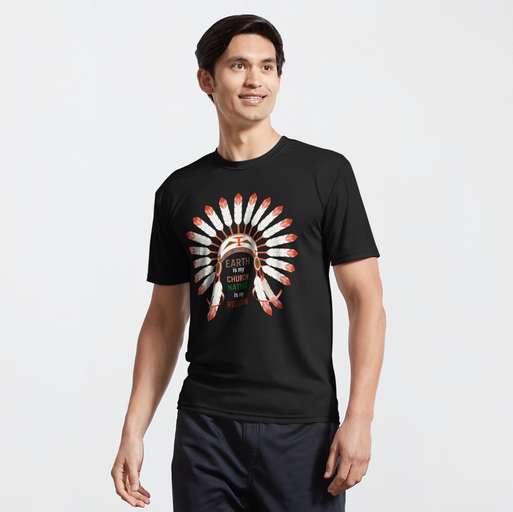 Official Native American Nature Is My Religion And The Earth Is My Church T- shirt - NVDTeeshirt