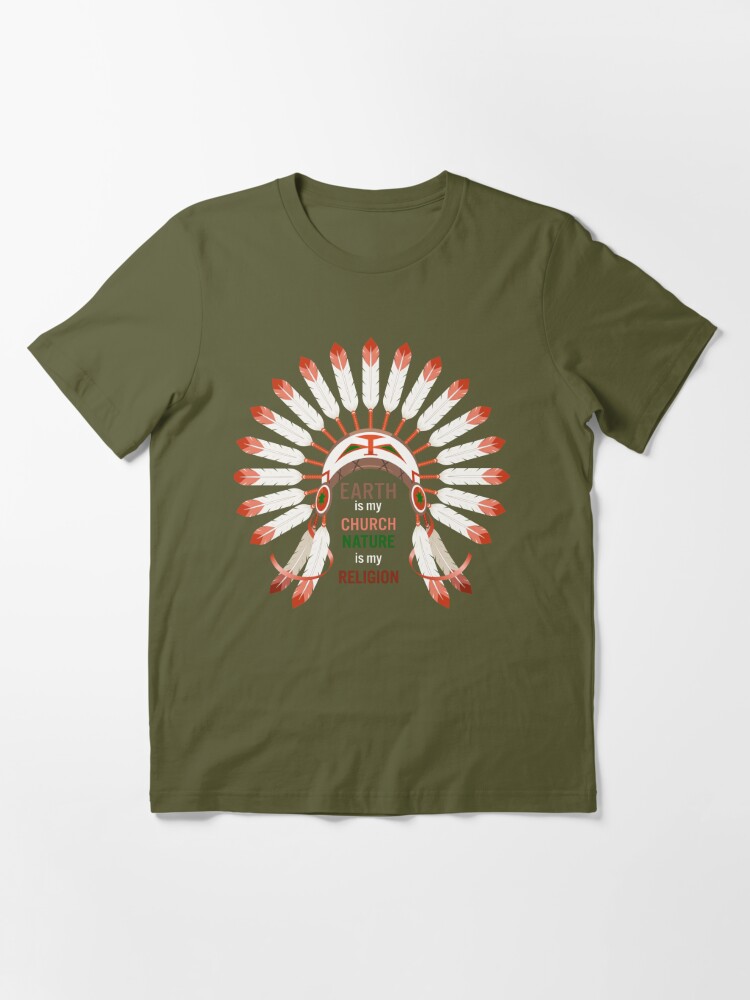 Official Native American Nature Is My Religion And The Earth Is My Church T- shirt - NVDTeeshirt