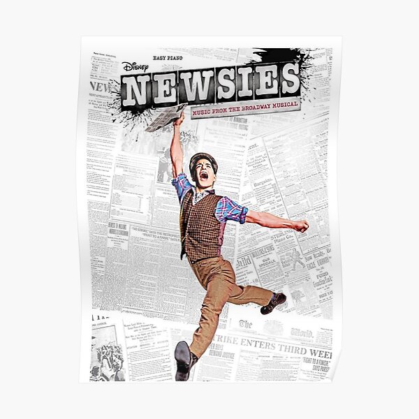 Newsies Broadway Musical Poster By Roberthayes Redbubble