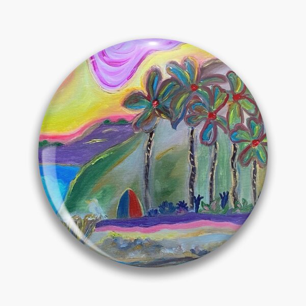 Item preview, San Pedro California Royal Palms Beach, Beach Painting designed and sold by concettaellis.