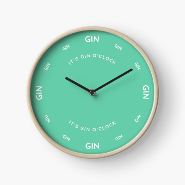 It’s Gin O’Clock Aqua Marine Clock