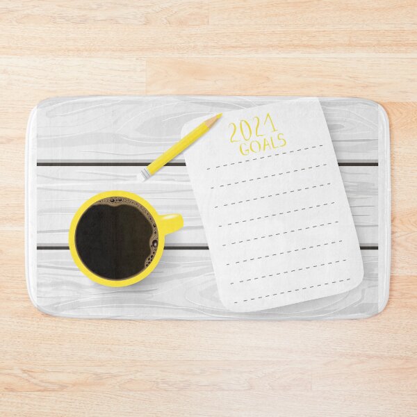 Item preview, Hand drawn Mockup of New Year 2021 goals and resolutions. Flat lay with trendy yellow and  grey colors designed and sold by Familyshmot.