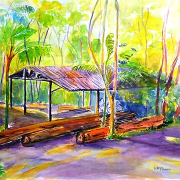 Artwork thumbnail, Currumbin , Cougals, Old timber Mill [Watercolour ] by ginnymac