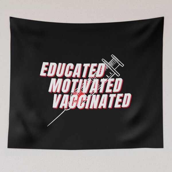 Item preview, Educated Motivated Vaccinated designed and sold by Share Your Passion.