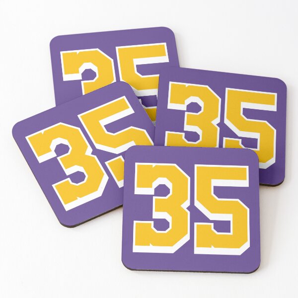 Item preview, 35 Yellow Number thirty-five Purple Basketball Jersey designed and sold by elhefe.