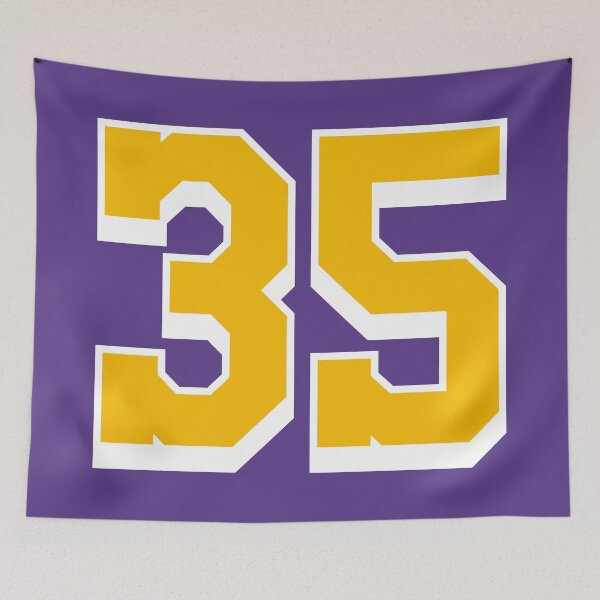 Item preview, 35 Yellow Number thirty-five Purple Basketball Jersey designed and sold by elhefe.