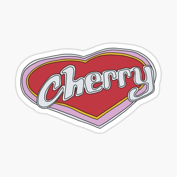 Cherry LA Heart Pegatina