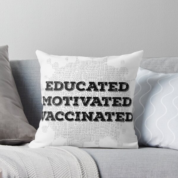 Item preview, educated motivated vaccinated designed and sold by GraphicBit.